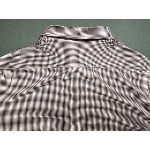 Murano Performance Men 3XT Tall Shirt Maroon White Pinstripe Graph Check Pattern - Picture 5 of 6